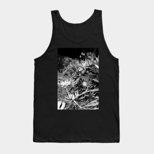 Black and White Flower bed Tank Top